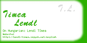 timea lendl business card